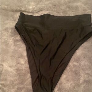 Aerie Black High Cut Cheeky Bottom
